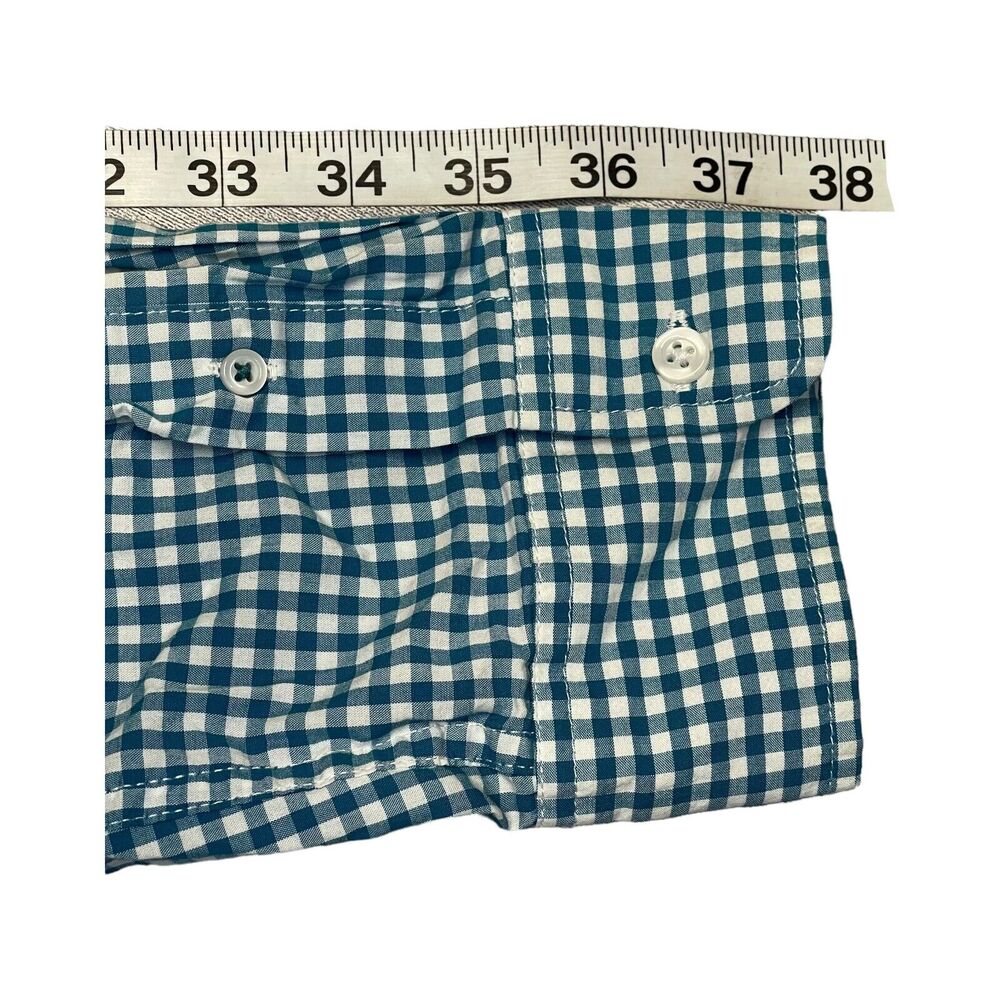 Old Navy Shirt Men's XL Blue White Check 100% Cotton Coupe Standard Button-Down - Picture 6 of 7